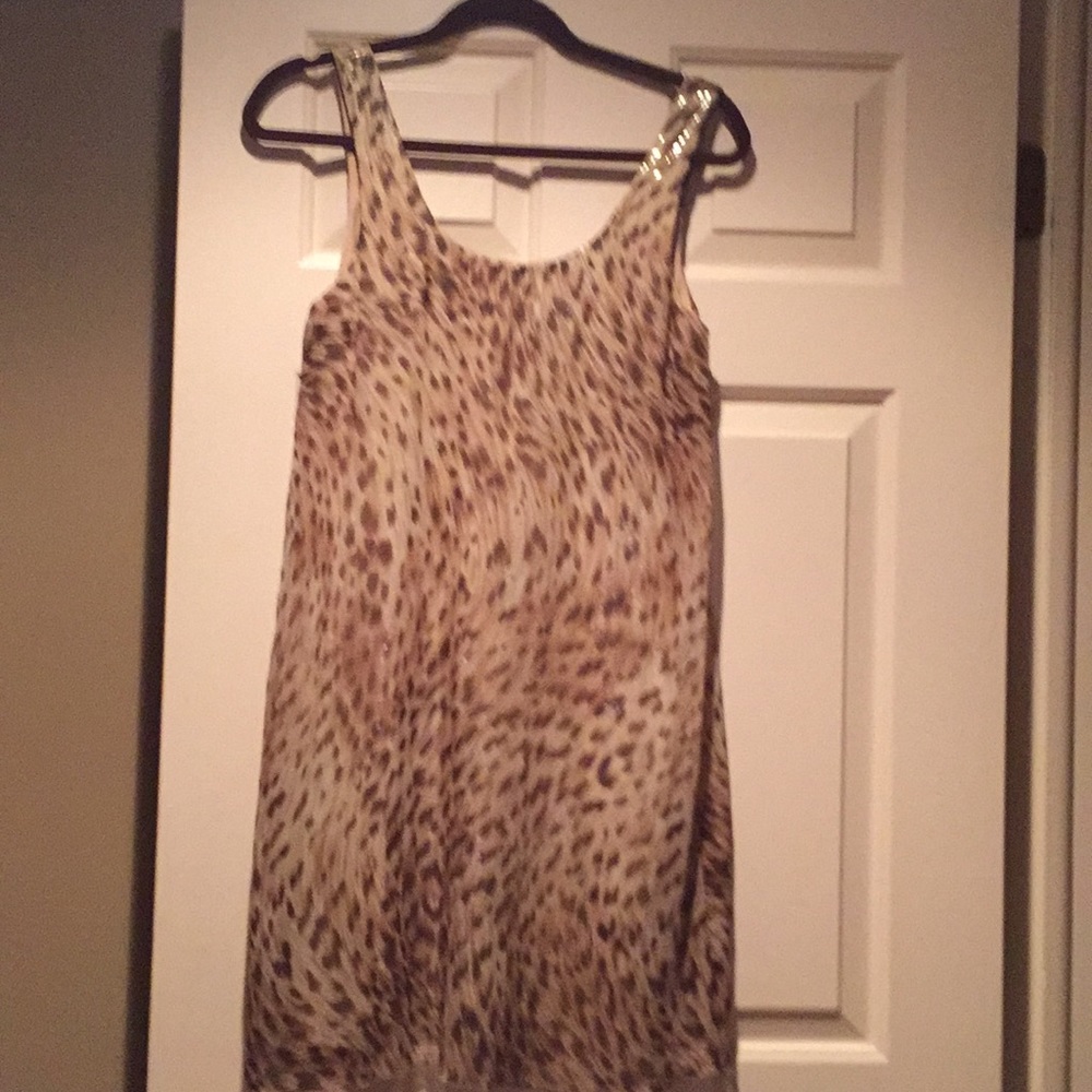 NWOT Bailey 44 Leopard Dress w/Gold Sequins. -S-